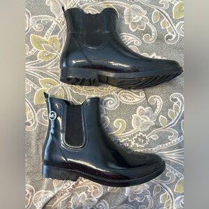 Michael Kors Waterproof Black Chelsea Rain Boots